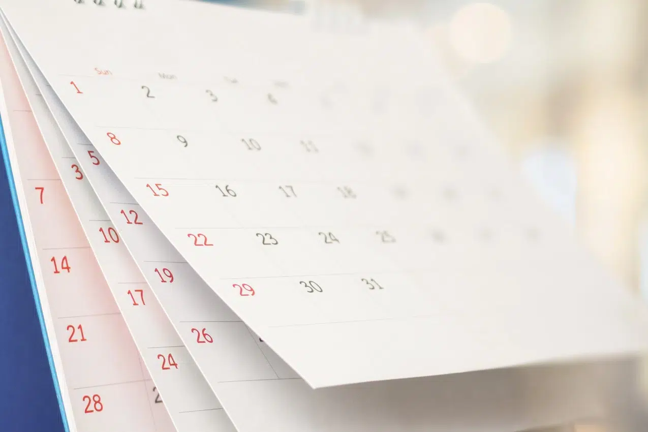 Calendrier avec dates de paiement des retraites 2025, tous régimes confondus
